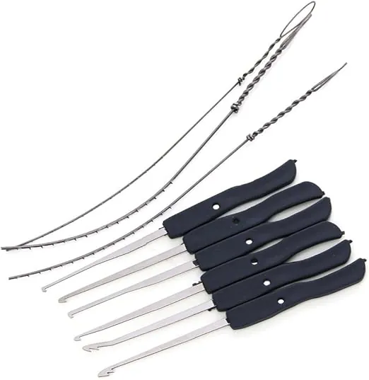 TMP Go Kit de 10 outils d'extraction de clé cassée pour serrurier